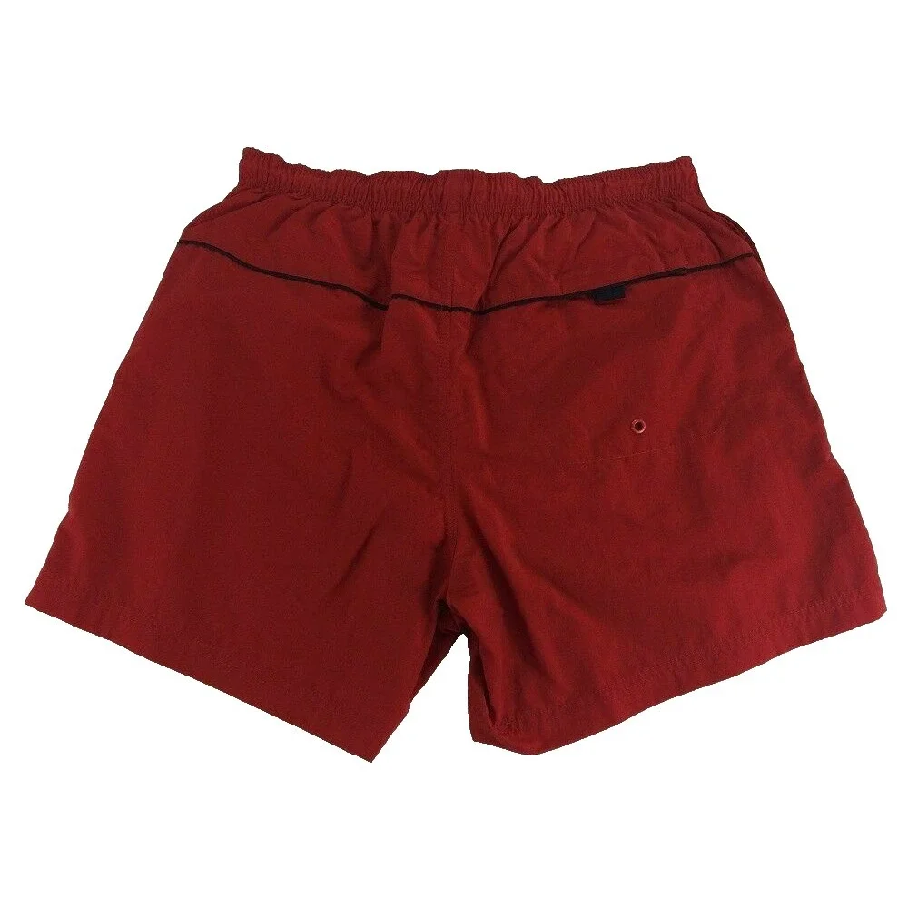 Nautica‎ Flag Bathing Suit M Red Blue SpellOut Swim Trunks Shorts Beach Mens